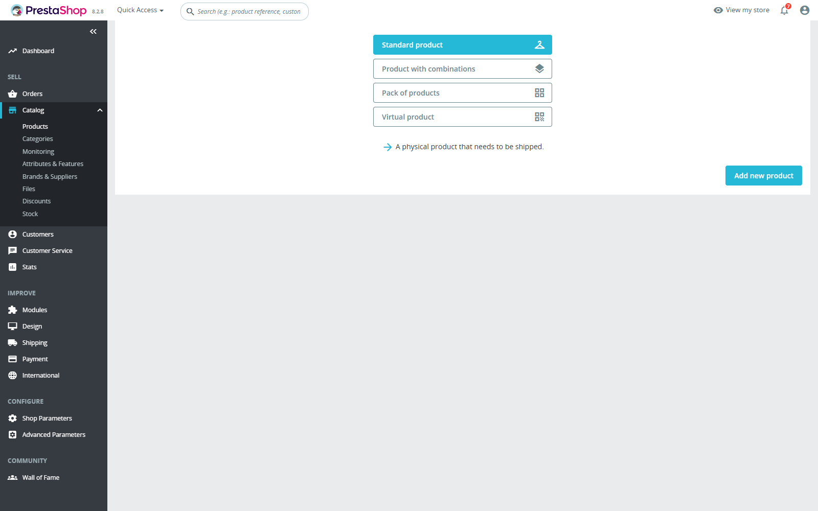 PrestaShop back office, Catalog > Products: products created disabled by the Anything to Database Supplier Import module from a supplier PDF